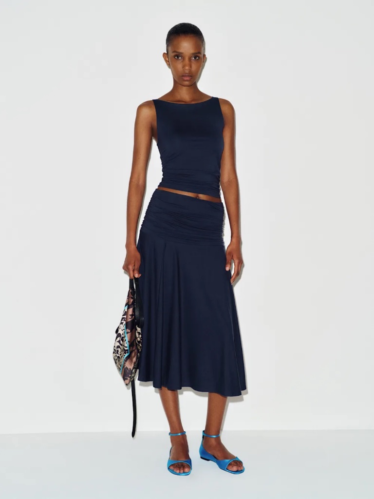 Reformation Demi Knit Two Piece Blue - Size M